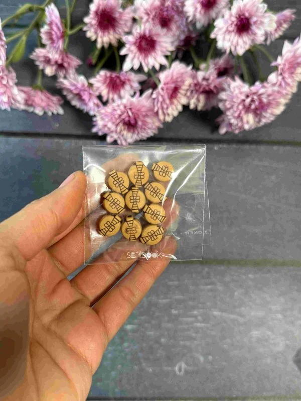 مهره های تزیینی چوبی کد 242