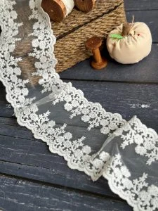 تور دانتل دو طرفه طرح ۳گل