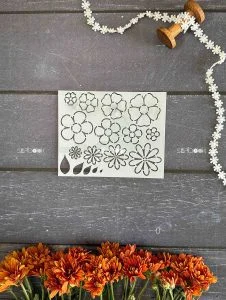 شابلون گل و برگ (کد 09)