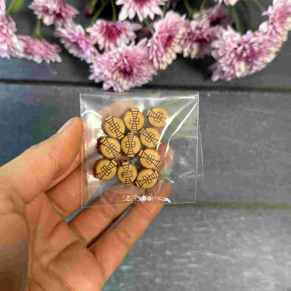 مهره های تزیینی چوبی کد 242