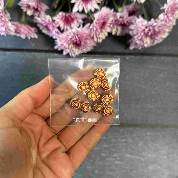 مهره های تزیینی چوبی کد 246
