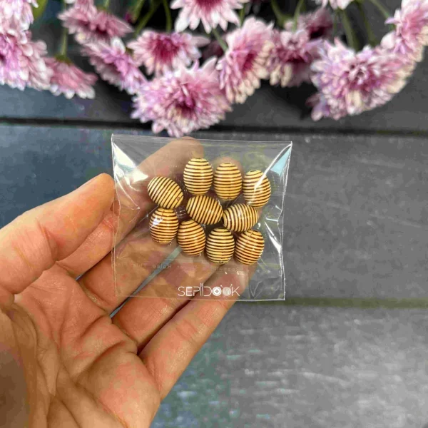 مهره های تزیینی چوبی کد 255